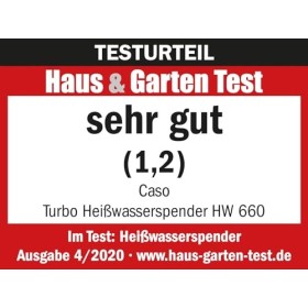 CASO HW 660 Distributeur deau chaude - de leau chaude en quelques secondes, économise jusquà 50% dénergie, convient pour 