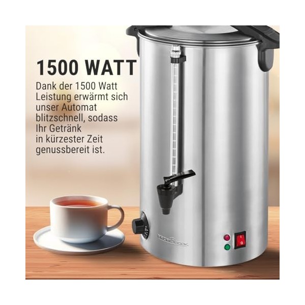 ProfiCook® Distributeur de boissons chaudes | Chauffage | Maintien au chaud | Vin chaud, café, thé, punch ou soupes | Boîtier