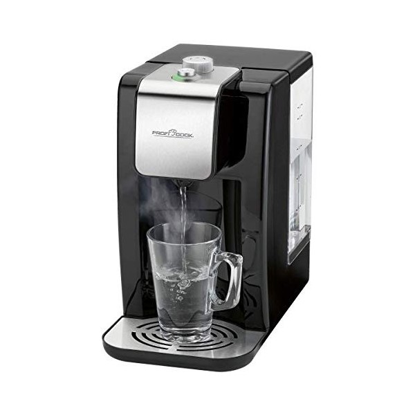 Profi Cook PC-HWS1168 - Distributeur/Fontaine à eau chaude - 100 °C en environ 3 secondes - 5 niveaux de température - Capaci