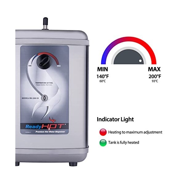 Prêt à chaud en acier inoxydable de leau chaude Distributeur de système