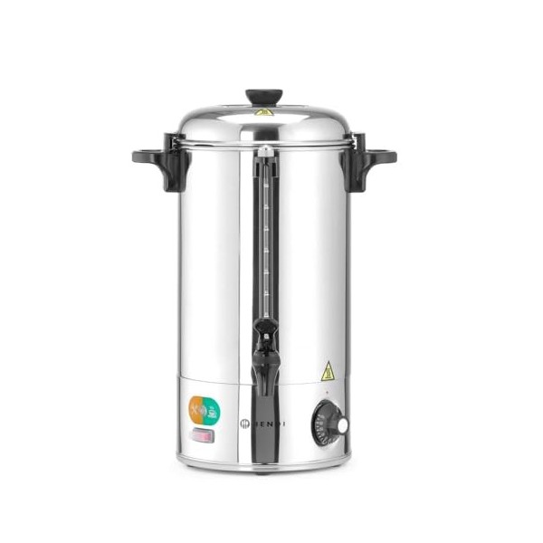 HENDI Distributeur à boissons chaudes, simple paroi, pour vin chaud et eau bouillante pas pour chocolat chaud , 94~99°C, pro