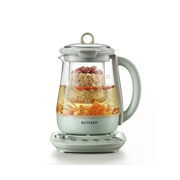 BUYDEEM K1594T Health-Care Beverage Tea Maker and Kettle, 10 en 1, programmable, 1,5 l, vert cozy