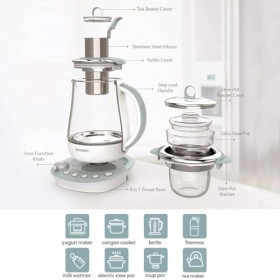 BUYDEEM K1594T Health-Care Beverage Tea Maker and Kettle, 10 en 1, programmable, 1,5 l, vert cozy