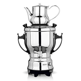 BEEM Tea-Classic Samovar - 3L | Acier inoxydable | Grande théière aussi pour la restauration | Avec robinet de vidange en aci