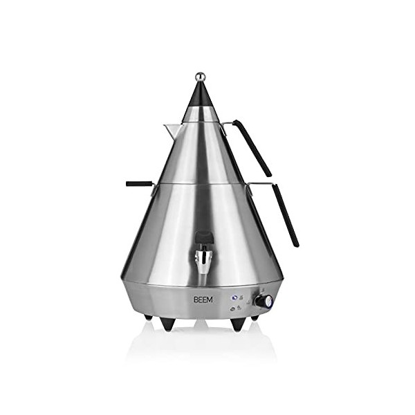 BEEM Tea-Classic Samovar - 3L | Acier inoxydable | Grande théière aussi pour la restauration | Avec robinet de vidange en aci