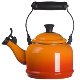 Le Creuset Bouilloire Demi à sifflet, Acier Émaillé, 1,1 L, Volcanique, 92000900090000