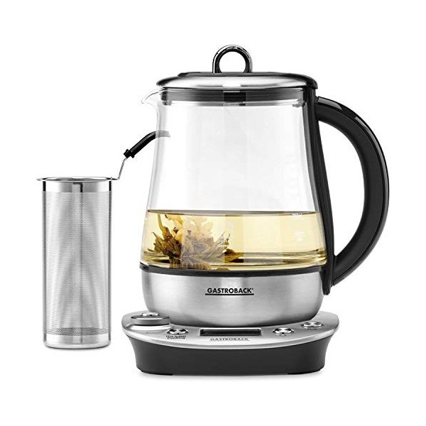 Gastroback 42438 Théière et bouilloire automatique, cuiseur multifonction Design Tea and More Advanced
