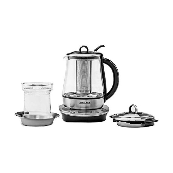 Gastroback 42438 Théière et bouilloire automatique, cuiseur multifonction Design Tea and More Advanced