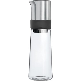 Blomus 63537 Tea-Jay Machine à thé glacé Acier Inoxydable/Verre Argent/Transparent/Noir 9,2 x 9,2 x 30 cm 800 ML