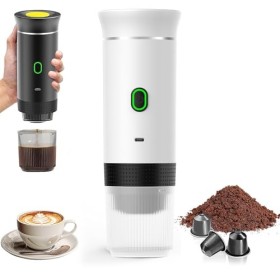 VHV Machine à Café Portable de Voyage,Chauffage Rapide 3 En 1 Cafetiere Portable 12V, Auto-Chauffage de 4 à 6 Minutes, Grande