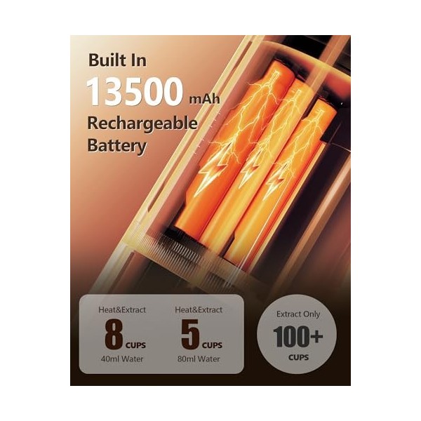 CONQUECO Machine à expresso portable Machine à café électrique : petite machine à expresso de voyage 12 V pour voiture – Auto