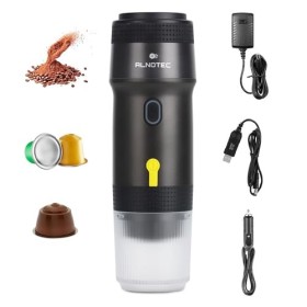 ALNOTEC-Machine à Café Portable-Machine à expresso portable-électrique-Auto Chauffante-Compatible Capsules NES DG & Café Moul