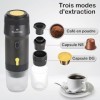 ALNOTEC-Machine à Café Portable-Machine à expresso portable-électrique-Auto Chauffante-Compatible Capsules NES DG & Café Moul