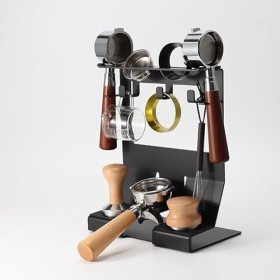 TOOSOAR Station de Tamper en Métal, Étagère de Rangement de léquipement de Café, Multifonctionnelle Station de Tamper 58MM, 