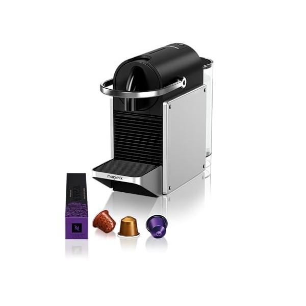 Magimix Machine à Café Nespresso Pixie Gris Métal Cafetière Espresso 11327