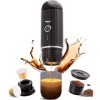 Besmall Auto-Chauffage Mini Cafetière à Espresso Portable Chauffante à Piles, Rechargeable Cafetiere de voyage pour capsules 