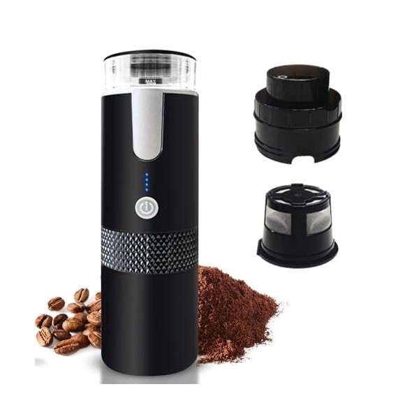 Irishom Machines à Café Electriques Portables, Mini Cafetière de Américain 6 oz 1200 mAh, avec Tasse de Café en Poudre et Bac