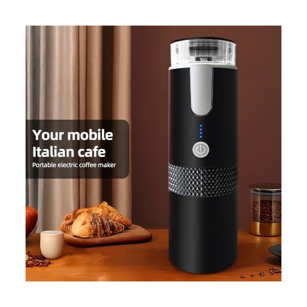 Irishom Machines à Café Electriques Portables, Mini Cafetière de Américain 6 oz 1200 mAh, avec Tasse de Café en Poudre et Bac