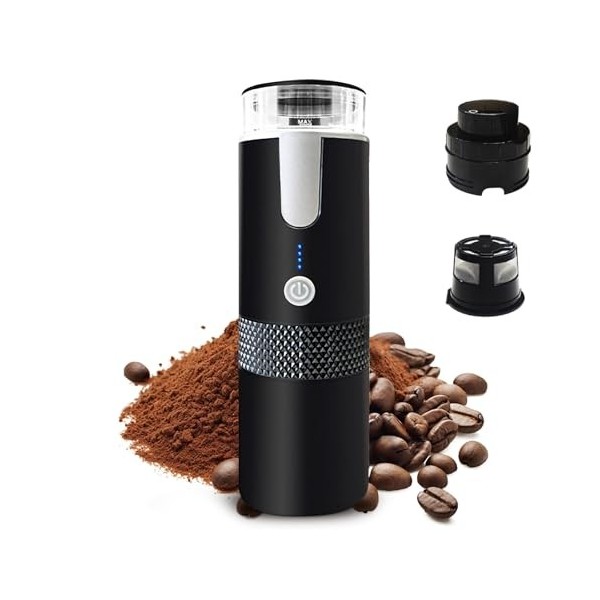 Ruiqas Machine à Café Expresso Electrique portable Sans Fil Compatible avec les Capsules Moulues et les Godets K-Cup pour le 