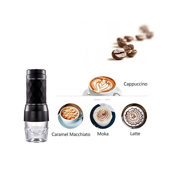 Cafetière Portable, Mini Machine À Espresso Manuelle À Pression Manuelle, Machine À Espresso De Voyage Compatible Avec Capsul