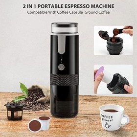 TARSHYRY Machine à Expresso électrique Portable,Machine a Cafe à Capsules K Cup,Cafetière à Expresso Chauffage Électrique de 