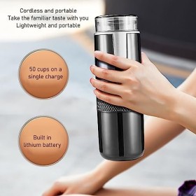 Focket Machine à Expresso Portable, Cafetière de Voyage Compatible avec Les Capsules NS et Le café Moulu, Machine à Expresso 