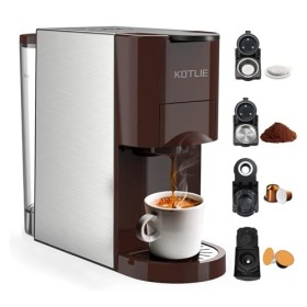 KOTLIE AC-513K 4 en 1 Cafetières à Capsules pour NES/DG/Café en Poudre/ESE 44mm , Pression de 19Bar, 0.8L Réservoir deau,Cap