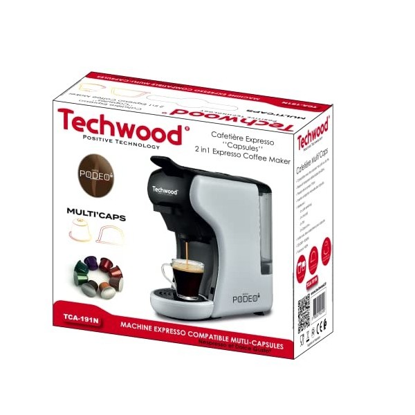 Techwood Cafetière Expresso MULTI-CAPSULES