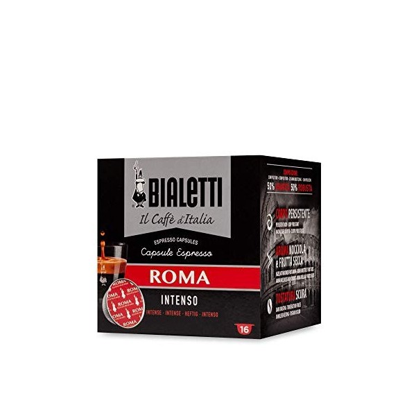 Bialetti Gioia - Machine à café expresso, très compacte, pour capsules en aluminium il Caffè dItalia, noir Café Napoli - 16 