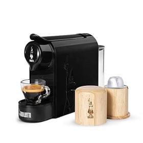Bialetti Gioia - Machine à café expresso, très compacte, pour capsules en aluminium il Caffè dItalia, noir Ouvre-capsule, co