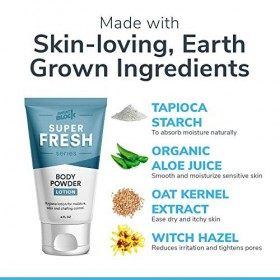 Super Fresh SweatBlock Poudre pour le corps Lotion, Anti-réchauds, Talc gratuit, No Mess poudre pour le corps pour hommes et 