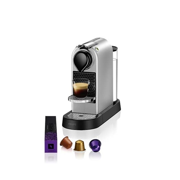 Machine à Café Nespresso Krups Citiz Argent Cafetière à Capsules XN741B10