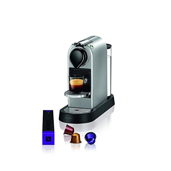 Machine à Café Nespresso Krups Citiz Argent Cafetière à Capsules XN741B10