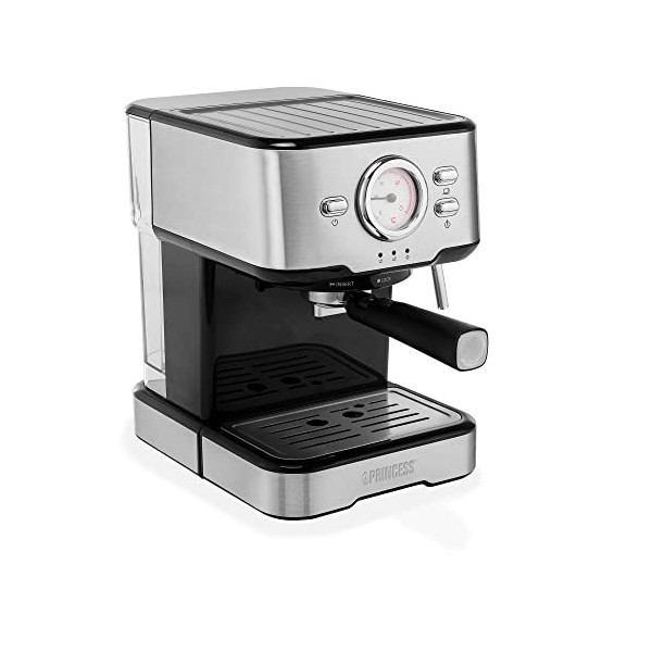 Princess cafetière multicapsules 249415 - Pour capsules Nespresso™, café moulu et dosettes ESE - Pompe 20 bars - 1,5 L - 1 10