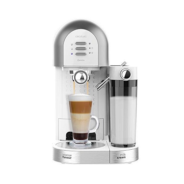 Cecotec Cafetière Semiautomatique Power Instant-ccino 20 Chic Serie Nera. 1470 W, Café moulu et capsules, 20 Bars, Réservoir 