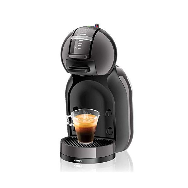 Krups Machine à capsules multi-boissons Noir & Anthracite, Compacte, Arrêt automatique, Taille de boisson réglable, Mini Me K