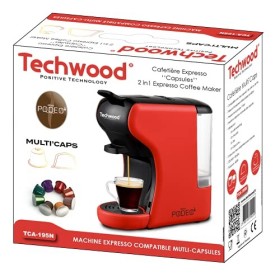 Techwood Cafetières Expresso TCA-195N Multi-Capsules, Rouge