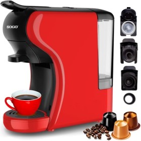 SOGO Human Technology Machine à capsules 3in1 Express CAF-SS-5675-R 1 pc s , Red