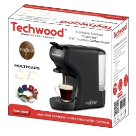 Techwood Cafetières Expresso TCA-196N Multi-Capsules, Noir