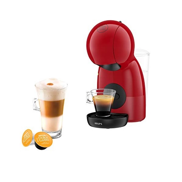 Nescafé Dolce Gusto Krups, Machine à café, 0.8 cl, Pression 15 bars, Ultra compact, Cafetière dosettes multi-boissons, Intuit