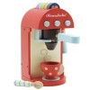 Le Toy Van - TV299 - FSC-Holzspielzeug-Kaffeemaschine, Lernspiel, 3 Jahre, inklusive 5 Pads, 1 Tasse, 1 Löffel, mit einziehba