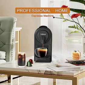 CHULUX Machine à Café Capsules, Cafetières à Dosettes, 20 Bars de Pression, Machine Expresso pour Capsules Compatibles Nespre
