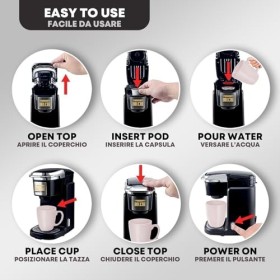 Dolché One, Machine à Capsules de Café Américain, K-Cups 2.0 et Compatible