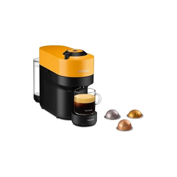 Magimix Machine à Café Nespresso Vertuo Pop Jaune Cafetière à Capsules 11735