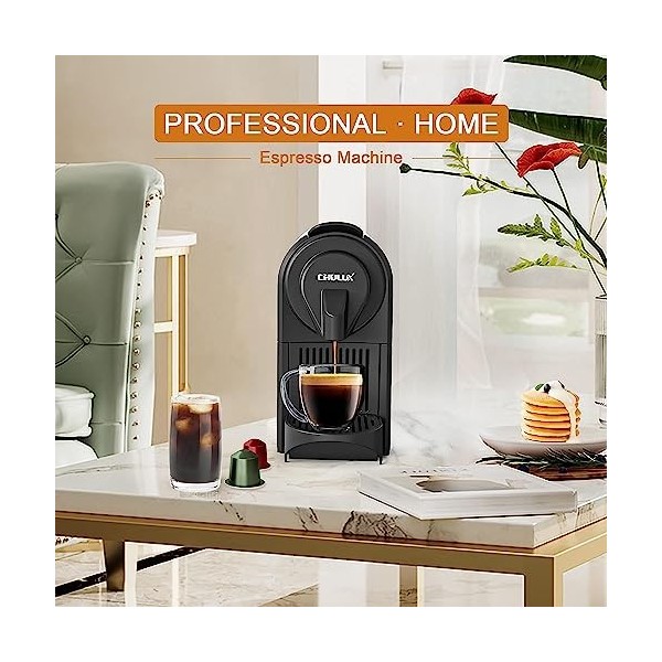 CHULUX Machine à Café Capsules, Cafetières à Dosettes, 20 Bars de Pression, Machine Expresso pour Capsules Compatibles Nespre
