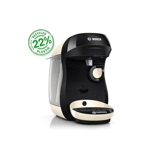 Bosch Machine à café multi-boissons Tassimo Happy friendly, TAS107E, plus de 70 boissons chaudes, OneTouch, cafétière à doset