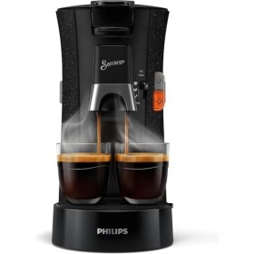 Machine à café à dosettes Philips Senseo Select ECO, noir/tacheté et filtre à eau Siemens BRITA Intenza TZ70033A, réduit la t