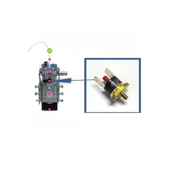 Pièces détachées pour machine à café dosettes couple thermostats 95 degrés + 165 degrés pour frog