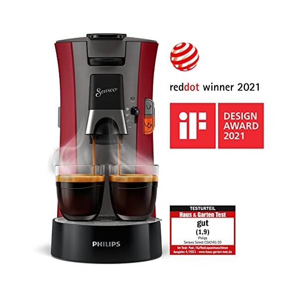 Senseo Machine à café à dosettes, fonction mémo, Intensity Plus