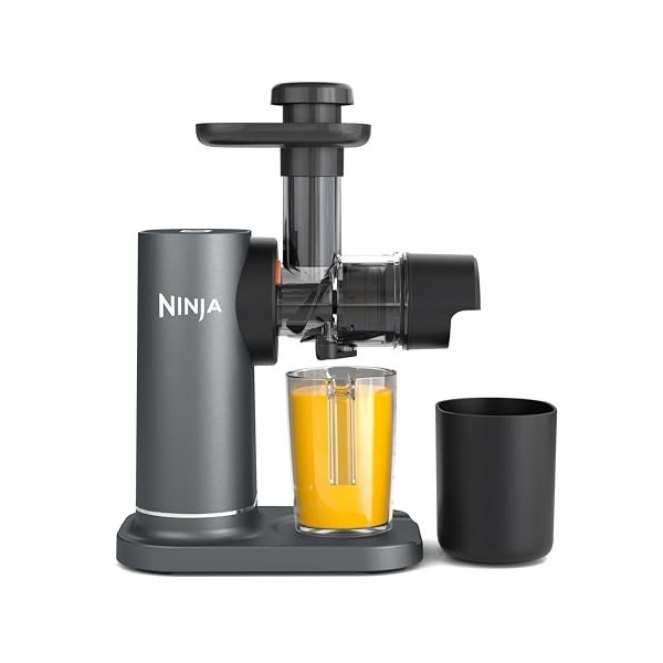 Ninja Extracteur de jus à pression à froid, carafe 700 ml et récupérateur de pulpe 1,1 l, pour des jus, boissons et shots sai
